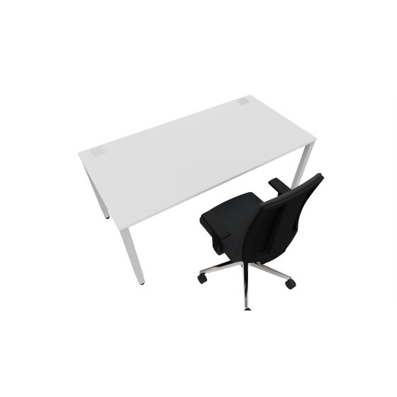 HomeOffice Paket Classic bestehend aus Schreibtisch und Bürodrehstuhl: Weiß