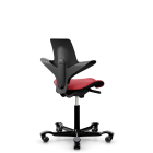 HAG Capisco Puls 8020 B&uuml;rostuhl Sattelsitz mit Sitzfl&auml;chenmatte Schwarz Nexus Rot NEX16 Schwarz Gestellfarbe Weiche Rollen f&uuml;r harte B&ouml;den #1