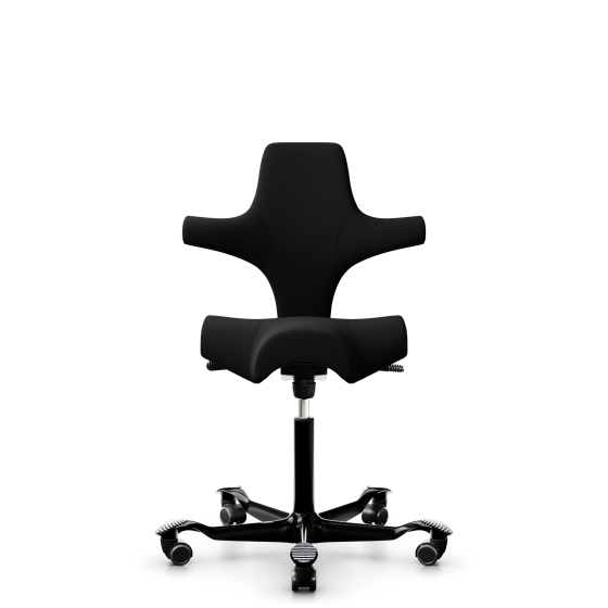 HAG Capisco 8106 Bürostuhl mit Sattelsitz - Xtreme ROT 79 Aluminium Weißes Gestell harte Rollen für weiche Böden